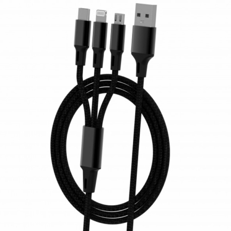 CABO USB MEGASTAR CH013 - V8/TIPO C/IPHONE