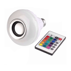 LAMPADA LED BLUETOOTH - COM CONTROLE - USB - 12W
