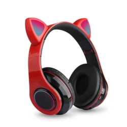 FONE ECOPOWER CAT EARS EP-H133 BT/TF/LED - VERMELHO