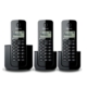 TELEFONE PANASONIC KX-TGB113LAB BINA/ 3BASE / 2V PRETO
