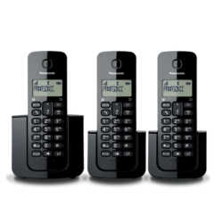 TELEFONO PANASONIC KX-TGB113LAB BINA/3 BASE / 2V NEGRO
