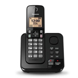 TELEFONE PANASONIC KX-TGC360 BIN / PRETO /   2V / 1 UNIDADE