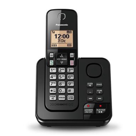 TELEFONO PANASONIC KX-TGC360 BIN / NEGRO / 2V / 1 UNIDAD