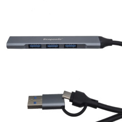 PC HUB ECOPOWER EP-R009 USB-C/USB/4-USB